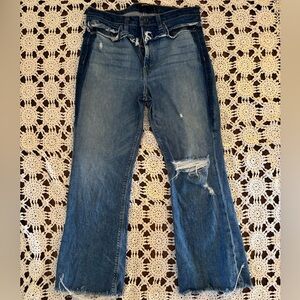 Hudson Jeans Distressed Flare in Classic Blue